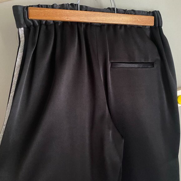 Alice + Olivia Rhinestone Embellished Black Joggers - Picture 5 of 10